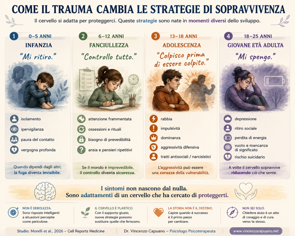 Come il trauma cambia le strategie di sopravvivenza