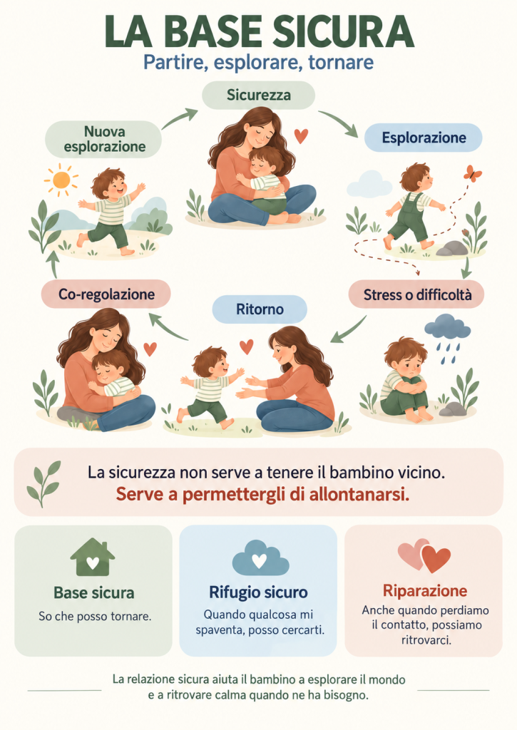 La base sicura. Parti esplorare ritornare